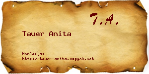 Tauer Anita névjegykártya